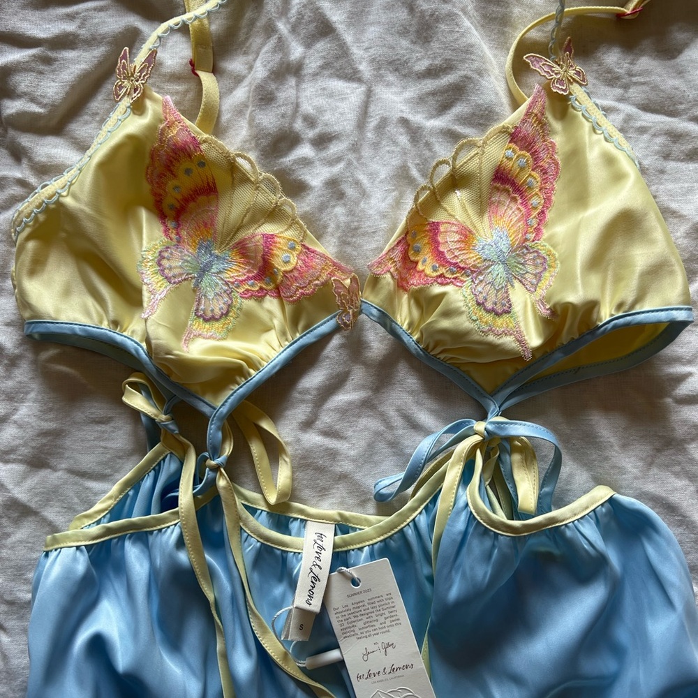 NWT For Love and Lemons dresses with butterfly details and ties at the waist!! - Picture 3 of 4